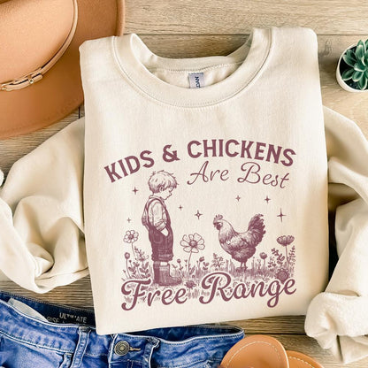 Free Range Farm Kid Design, Homestead PNG - 300 DPI Design for T-Shirt