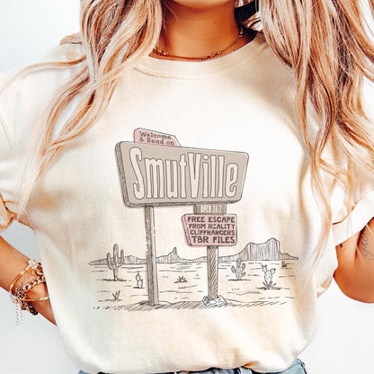 Welcome To Smutville PNG Alt 2, Funny Book Lover Png - 300 DPI Design for