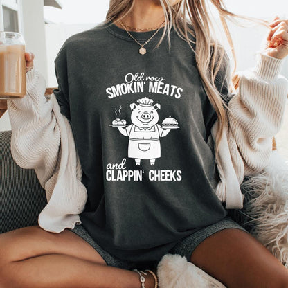 Smokin' Meats And Clapping Cheeks Png, Humorous Graphic Tee - 300 DPI