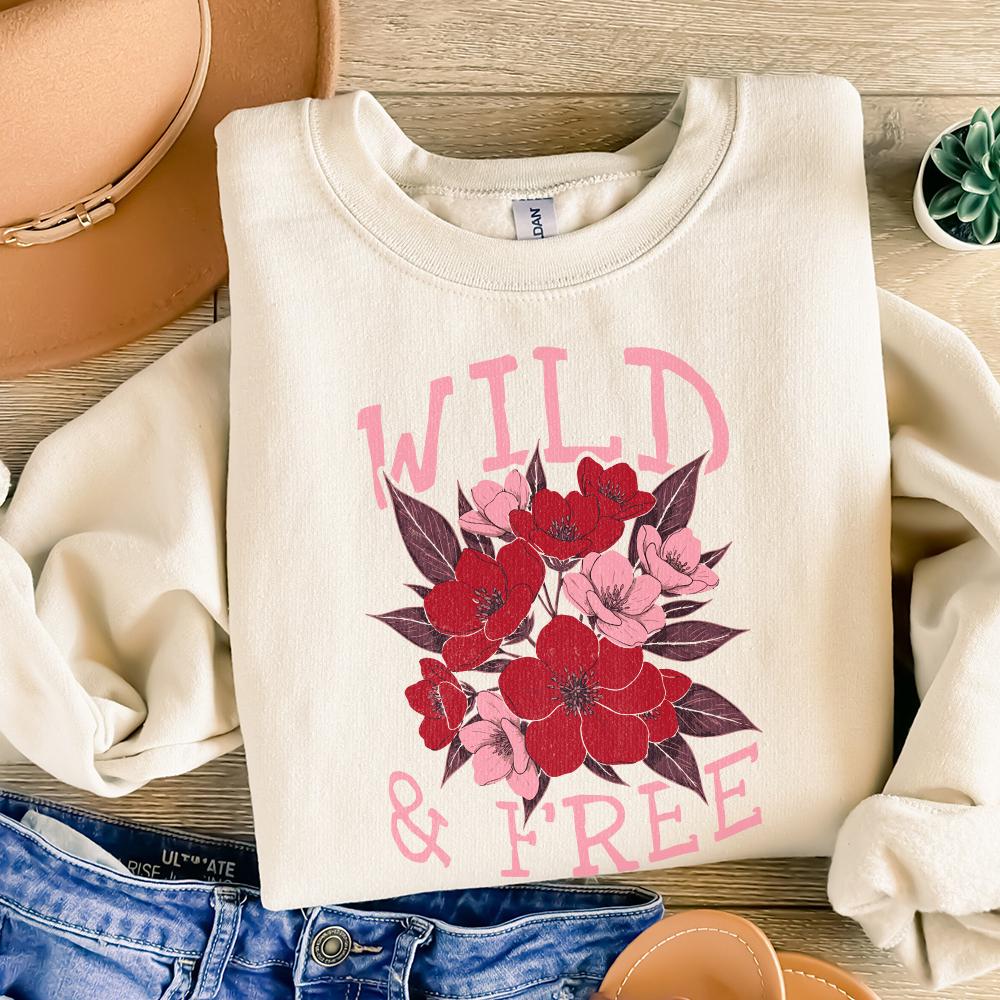 Wild And Free Png, Vintage Retro Design - 300 DPI Design for T-Shirt
