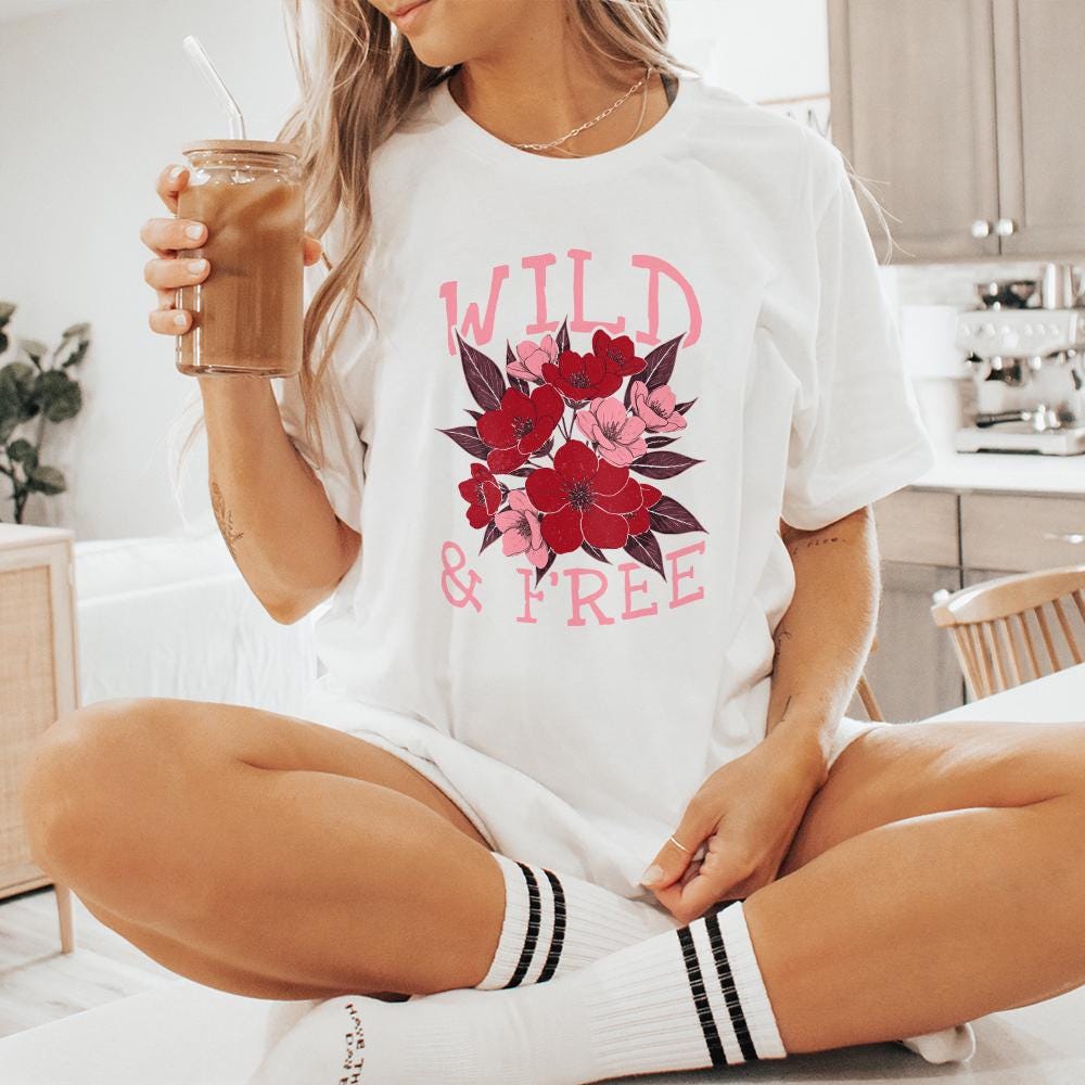 Wild And Free Png, Vintage Retro Design - 300 DPI Design for T-Shirt