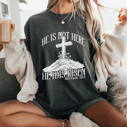 He Is Risen PNG, Christian Sublimation Designs - 300 DPI Design for T-Shirt