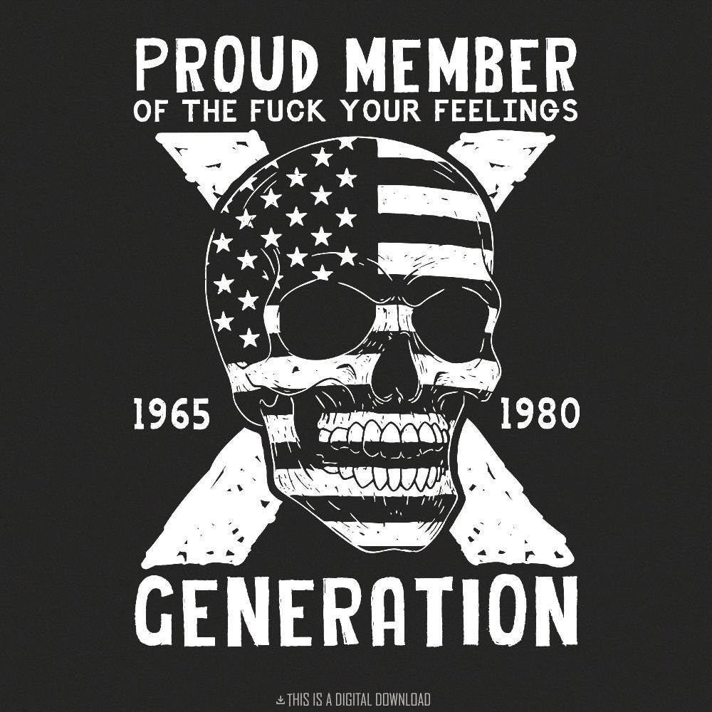 Gen X Halloween Png, Funny Skull Png - 300 DPI Design for T-Shirt