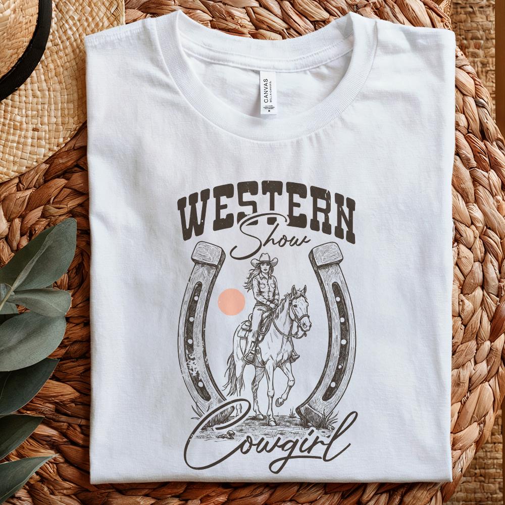 Western Show Cowgirl PNG - Hand Drawn Horse Clipart, Rustic County Fair &
