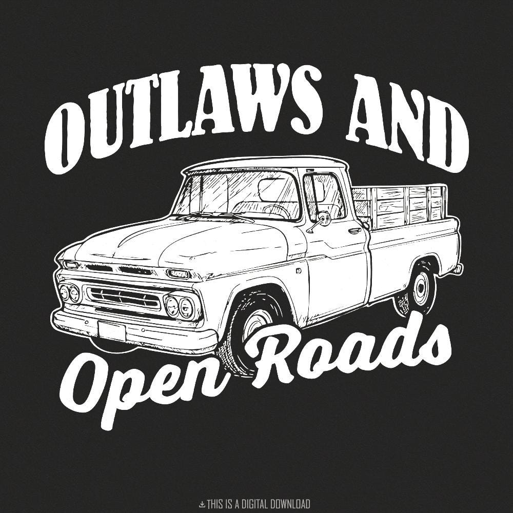 Western PNG Designs, Truck Clipart - 300 DPI Design for T-Shirt