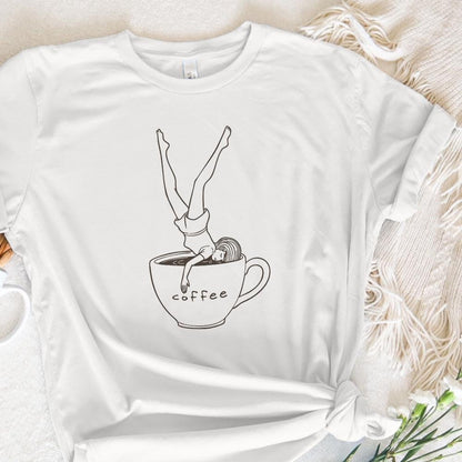 Coffee Lover PNG, Messy Bun Coffee Design - 300 DPI Design for T-Shirt