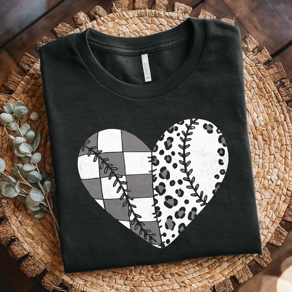 Softball Baseball Heart PNG, Sports Sublimation - 300 DPI Design for