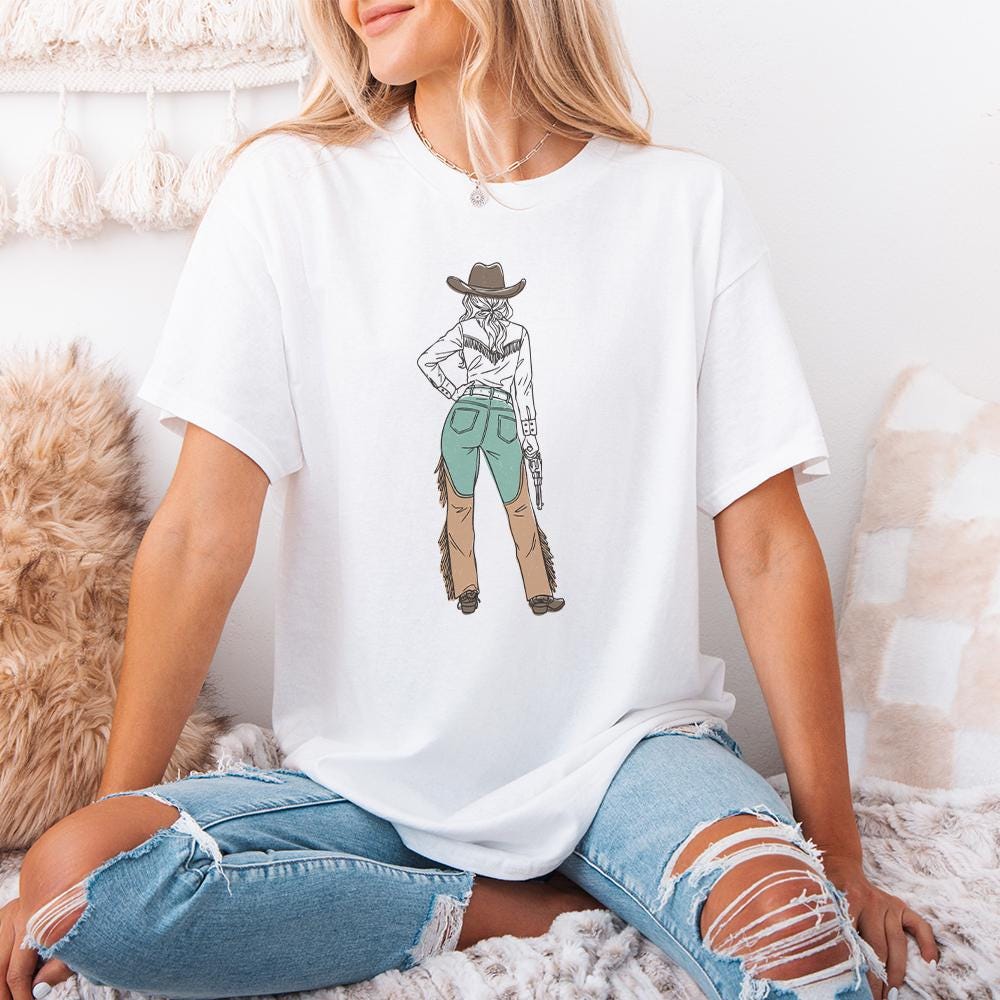 Cowgirl Style PNG, Western Fashion Design - 300 DPI Design for T-Shirt