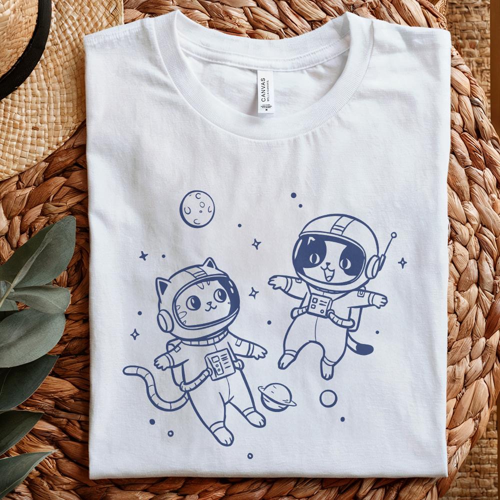 Cats In Space Vintage Retro, Cat Lover png - 300 DPI Design for T-Shirt