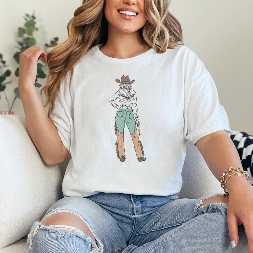 Cowgirl Style PNG, Western Fashion Design - 300 DPI Design for T-Shirt