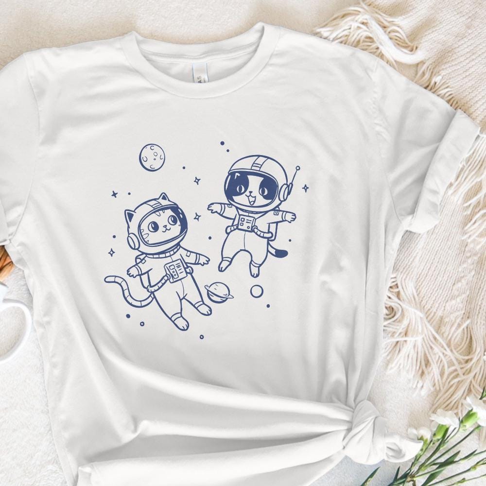 Cats In Space Vintage Retro, Cat Lover png - 300 DPI Design for T-Shirt