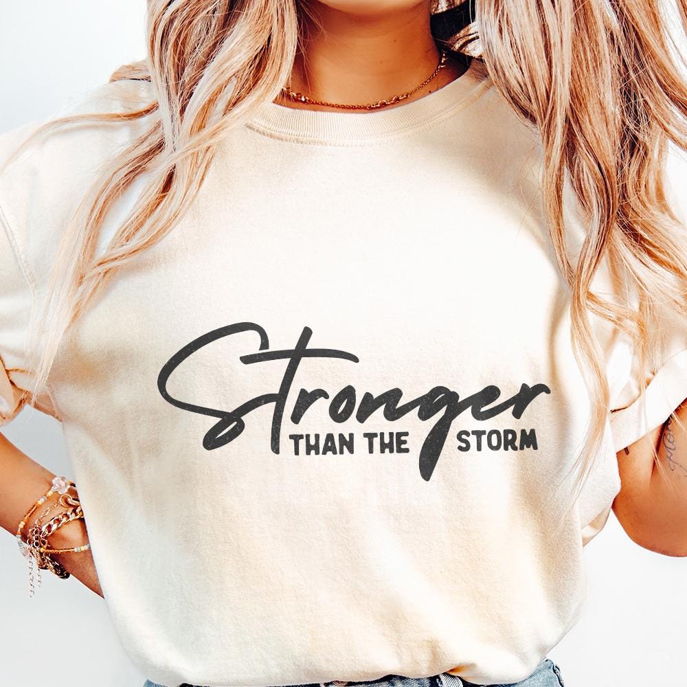 Stronger Than The Storm PNG, Boho Self Love png - 300 DPI Design for