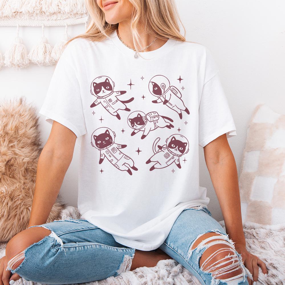 Cats In Space Vintage Retro Alt 2, Cat Lover png - 300 DPI Design for