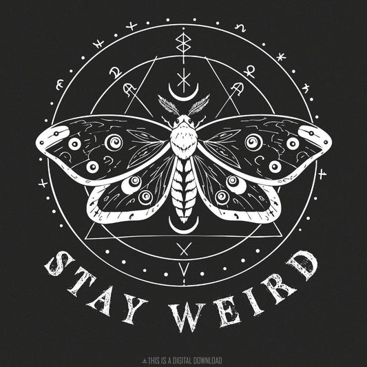 Stay Weird Clipart png, Witchy Vibes - 300 DPI Design for T-Shirt