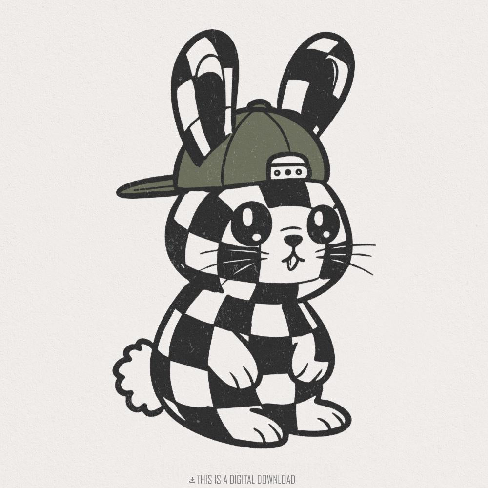 Digital PNG File, Bunny Rabbit Duck Camo - 300 DPI Design for T-Shirt