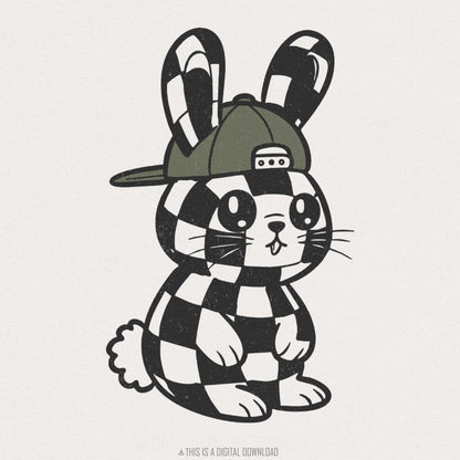 Digital PNG File, Bunny Rabbit Duck Camo - 300 DPI Design for T-Shirt