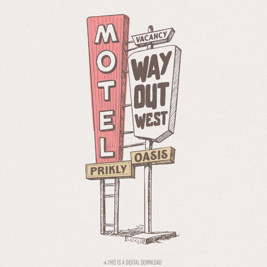 Way Out West PNG Sublimation, Western Boho Design - 300 DPI Design for