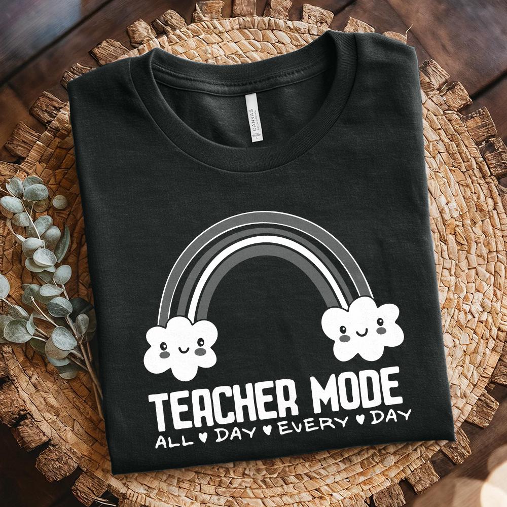 Teacher Mode PNG, Funny Teacher Shirt PNG - 300 DPI Design for T-Shirt