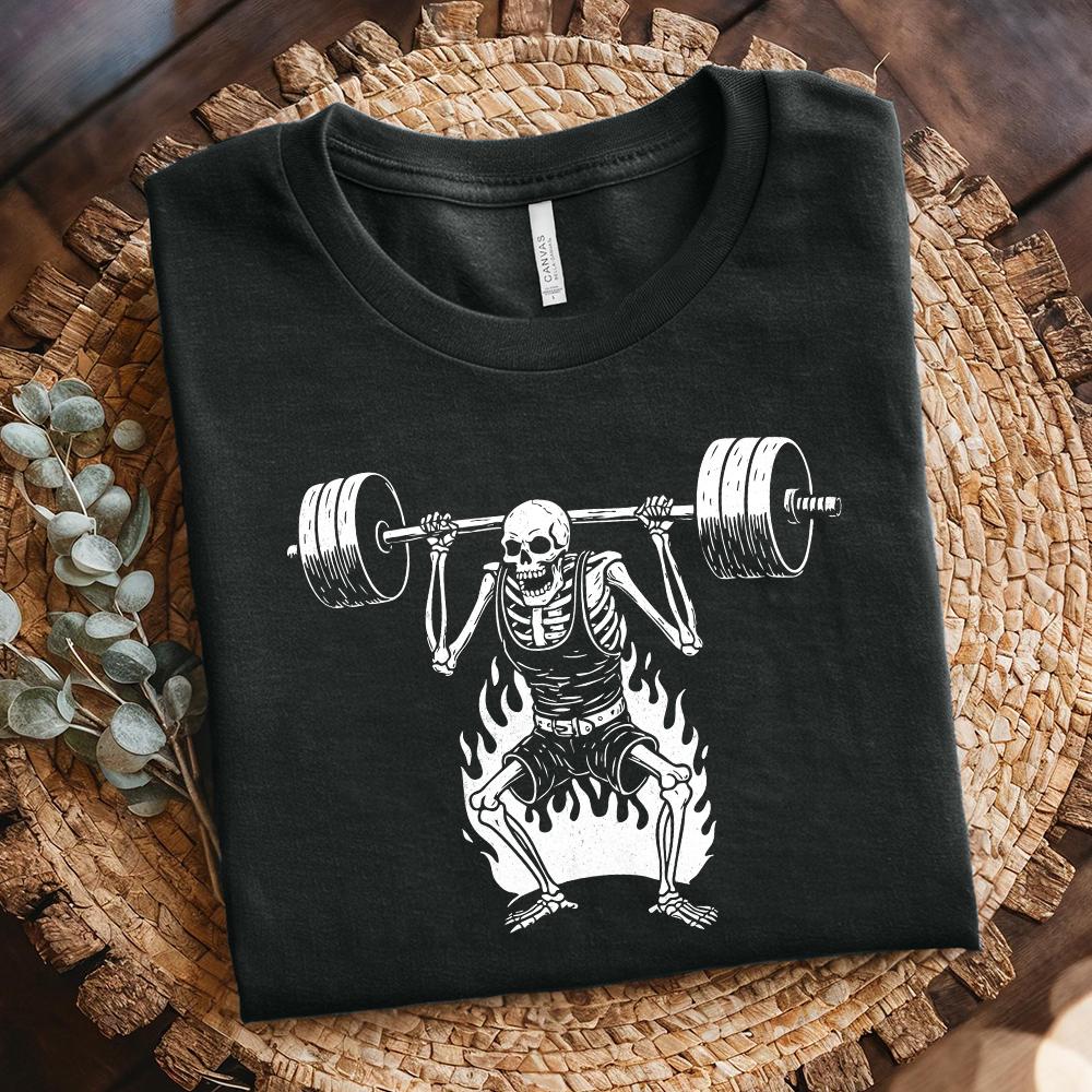 Skeleton Deadlift PNG, Gym Workout Design - 300 DPI Design for T-Shirt