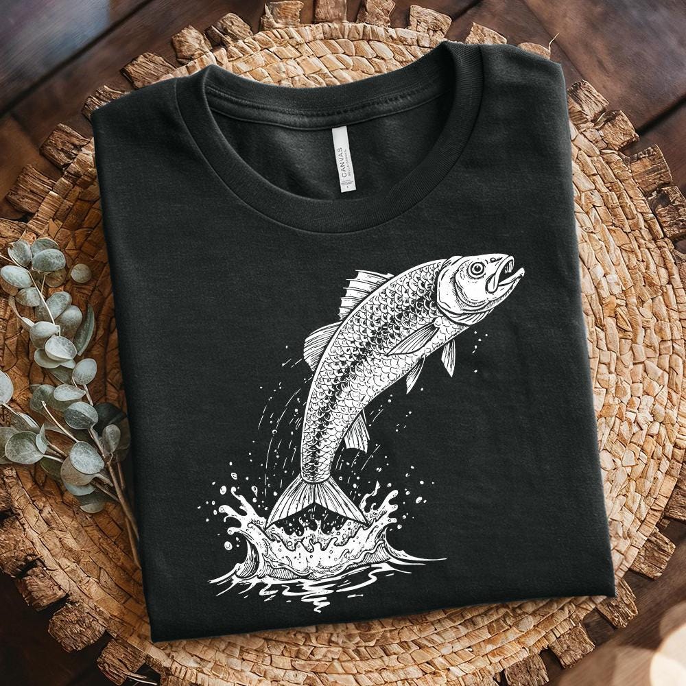 Bass Fishing PNG, Big Mouth Bass Digital Art - 300 DPI Design for T-Shirt