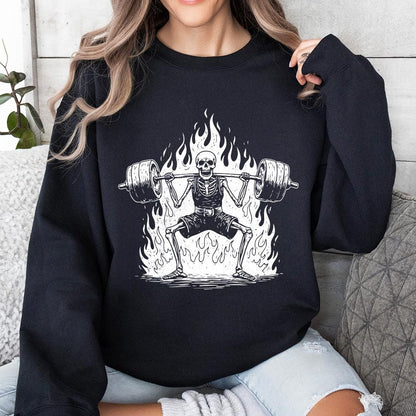 Skeleton Deadlift PNG, Weightlifting Skeleton Digital Download - 300 DPI