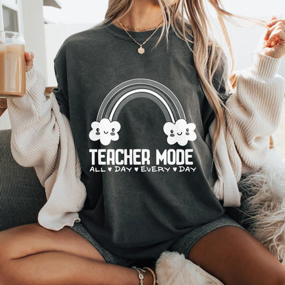 Teacher Mode PNG, Funny Teacher Shirt PNG - 300 DPI Design for T-Shirt
