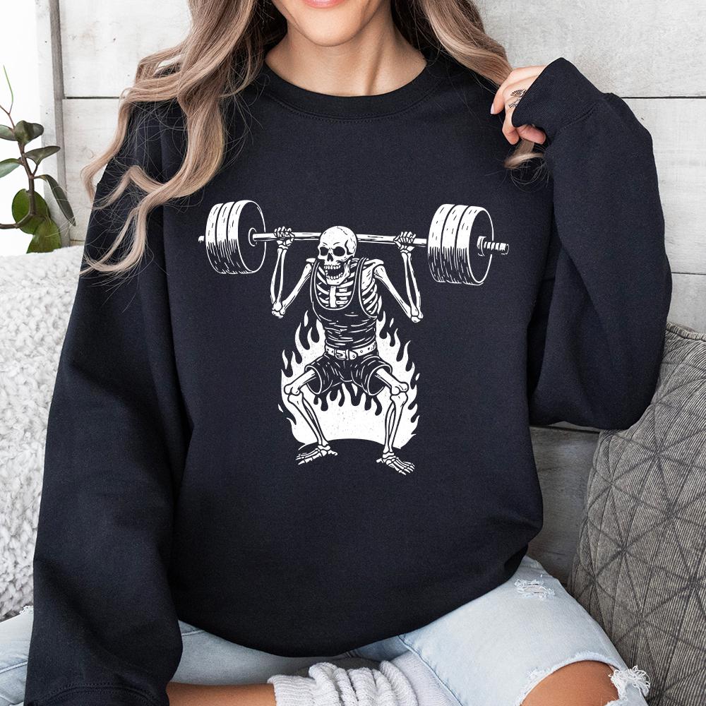 Skeleton Deadlift PNG, Gym Workout Design - 300 DPI Design for T-Shirt