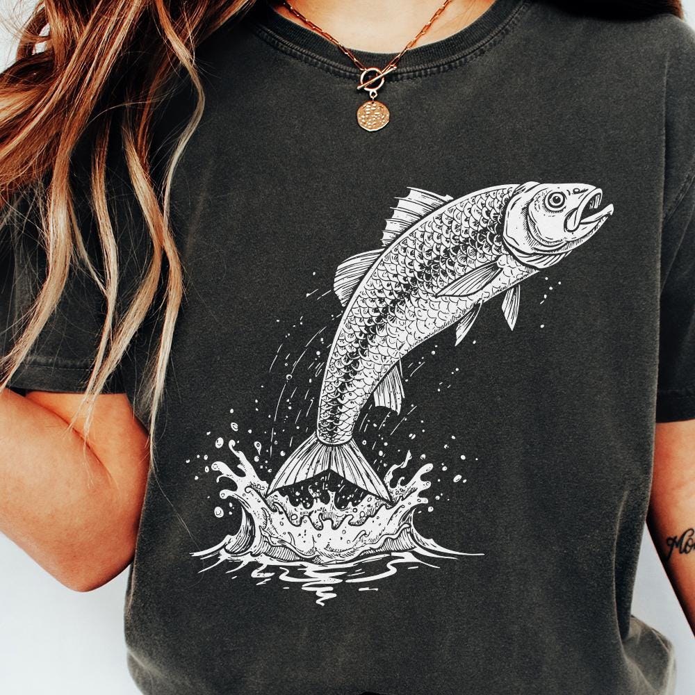 Bass Fishing PNG, Big Mouth Bass Digital Art - 300 DPI Design for T-Shirt