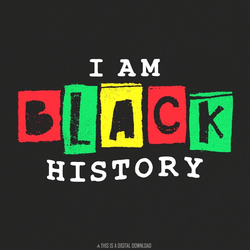 I Am Black History png, Black History Month png - 300 DPI Design for