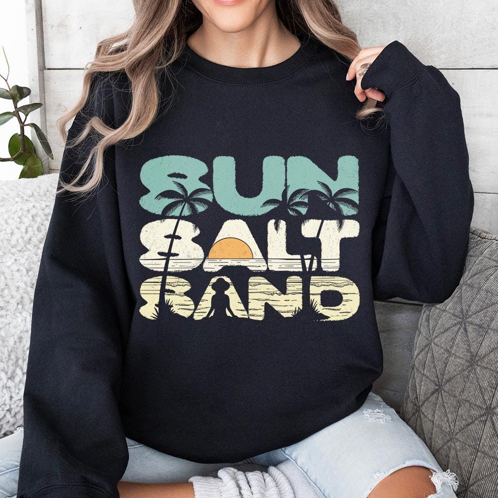 Sun Salt Sand PNG, Retro Summer Vibes PNG - 300 DPI Design for T-Shirt