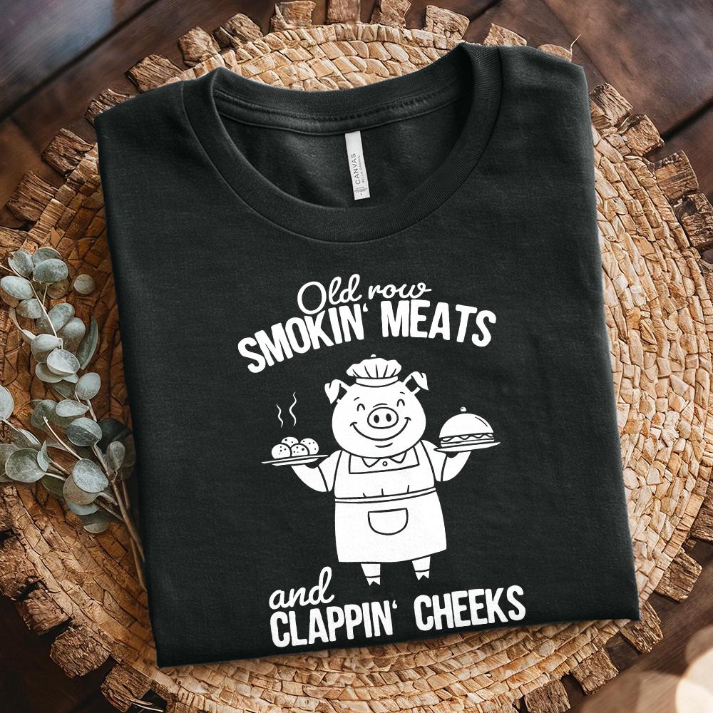 Smokin' Meats And Clapping Cheeks Png, Humorous Graphic Tee - 300 DPI
