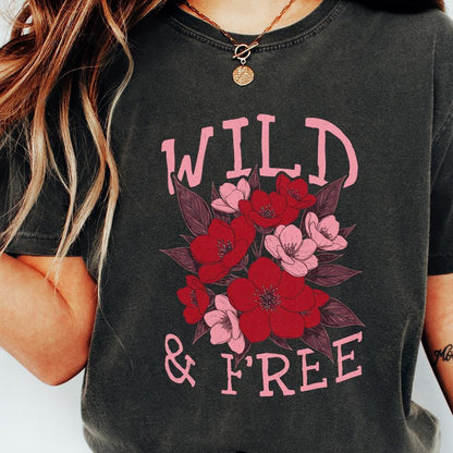 Wild And Free Png, Vintage Retro Design - 300 DPI Design for T-Shirt