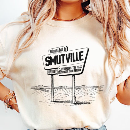 Welcome To Smutville PNG, Funny Book Lover Png - 300 DPI Design for T-Shirt
