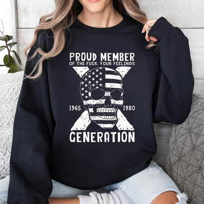 Gen X Halloween Png, Funny Skull Png - 300 DPI Design for T-Shirt