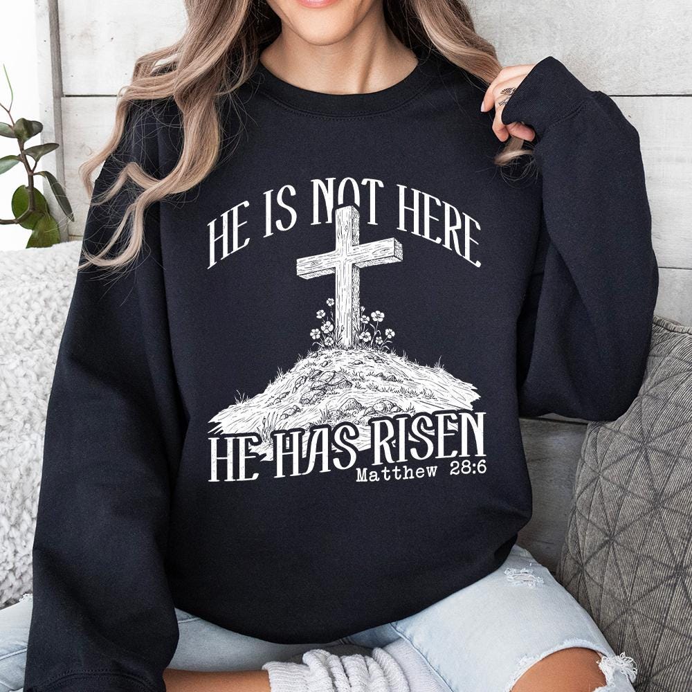 He Is Risen PNG, Christian Sublimation Designs - 300 DPI Design for T-Shirt