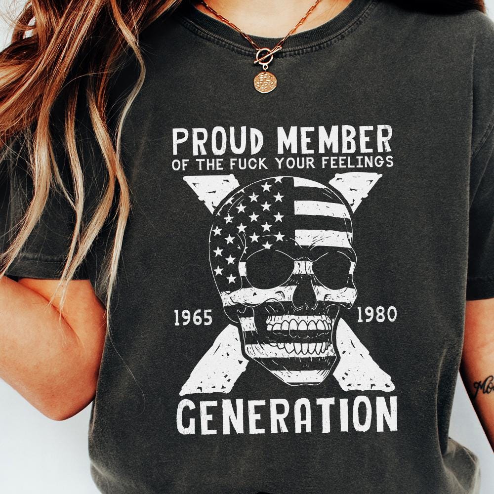 Gen X Halloween Png, Funny Skull Png - 300 DPI Design for T-Shirt