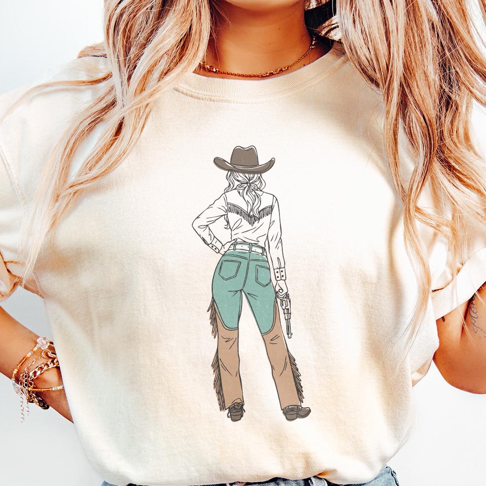 Cowgirl Style PNG, Western Fashion Design - 300 DPI Design for T-Shirt