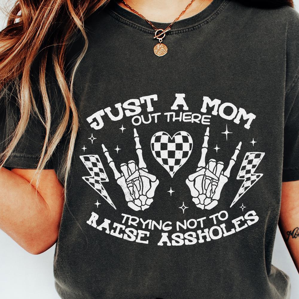 Funny Mom PNG, Just A Good Mom - 300 DPI Design for T-Shirt