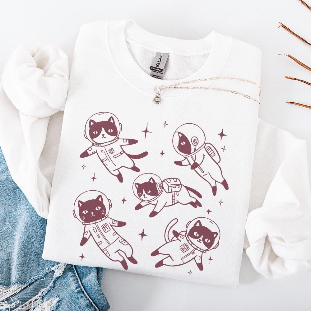 Cats In Space Vintage Retro Alt 2, Cat Lover png - 300 DPI Design for