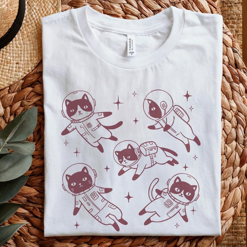 Cats In Space Vintage Retro Alt 2, Cat Lover png - 300 DPI Design for