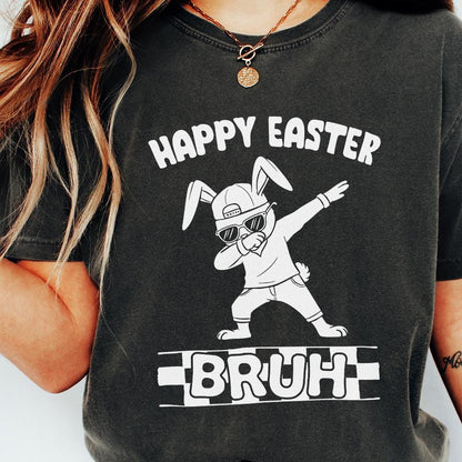 Happy Easter Bruh PNG, Retro Bunny Dabbing Design - 300 DPI Design for