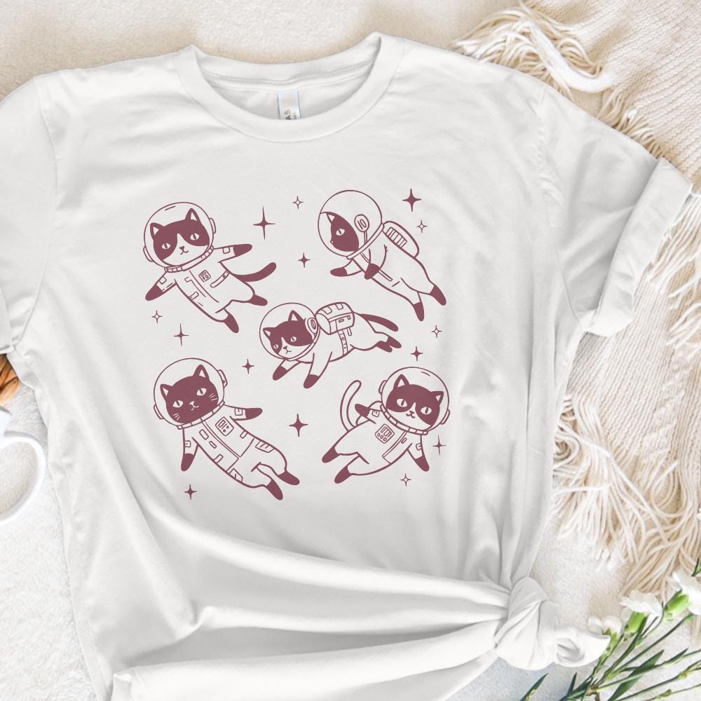 Cats In Space Vintage Retro Alt 2, Cat Lover png - 300 DPI Design for