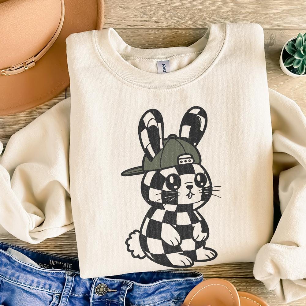 Digital PNG File, Bunny Rabbit Duck Camo - 300 DPI Design for T-Shirt