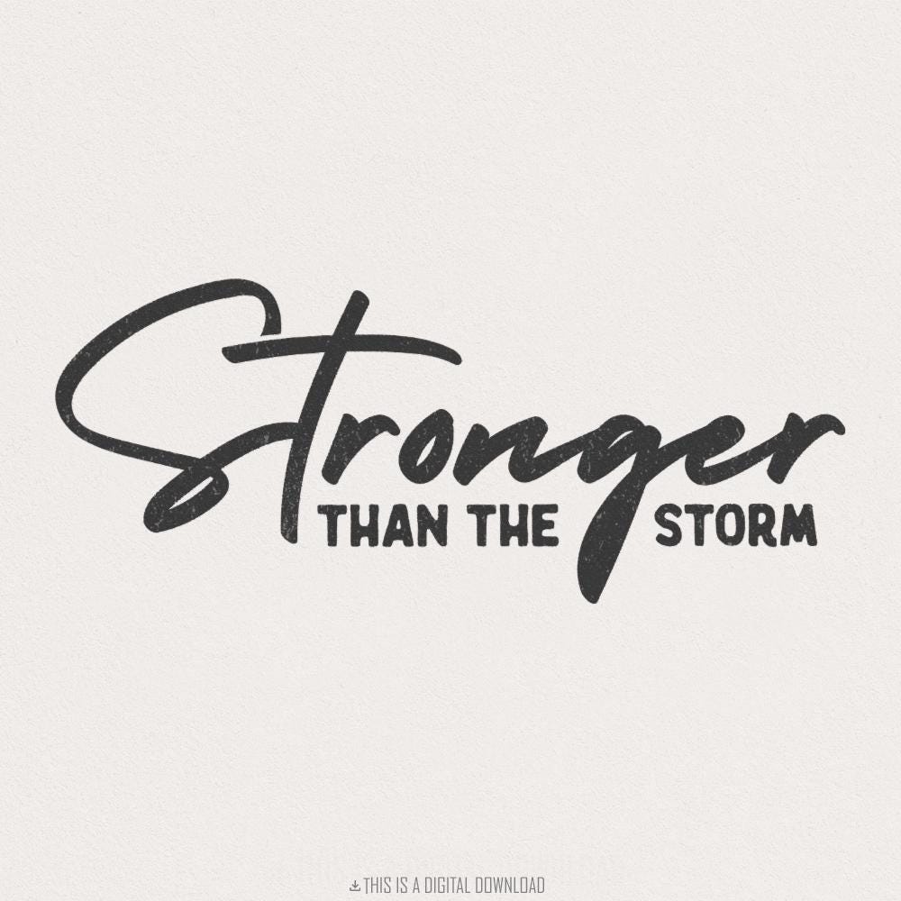 Stronger Than The Storm PNG, Boho Self Love png - 300 DPI Design for