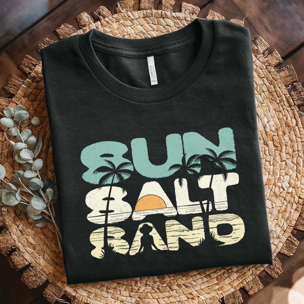 Sun Salt Sand PNG, Retro Summer Vibes PNG - 300 DPI Design for T-Shirt
