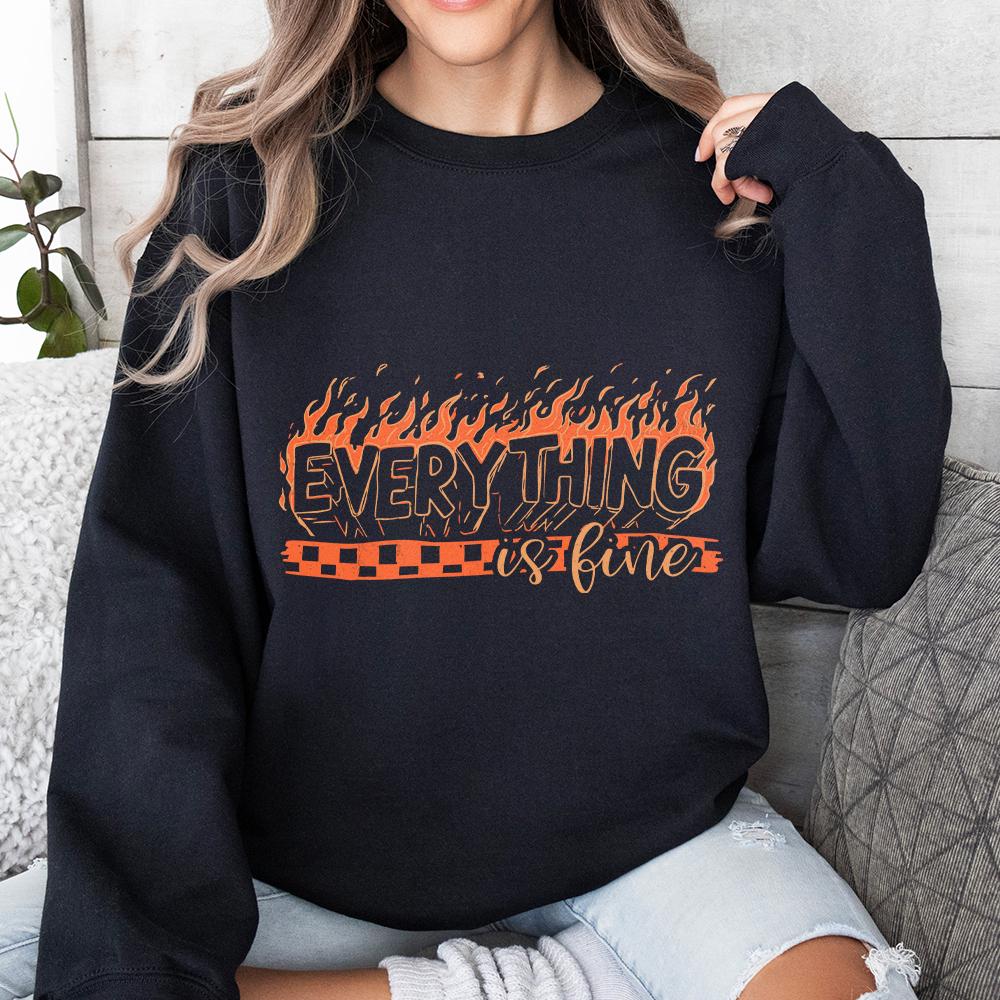 Everything is Fine PNG Digital Download, Trendy Png - 300 DPI Design for