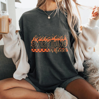 Everything is Fine PNG Digital Download, Trendy Png - 300 DPI Design for