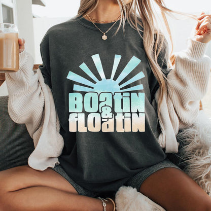 Boatin and Floatin PNG, Summer Lake Sublimation - 300 DPI Design for