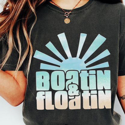 Boatin and Floatin PNG, Summer Lake Sublimation - 300 DPI Design for