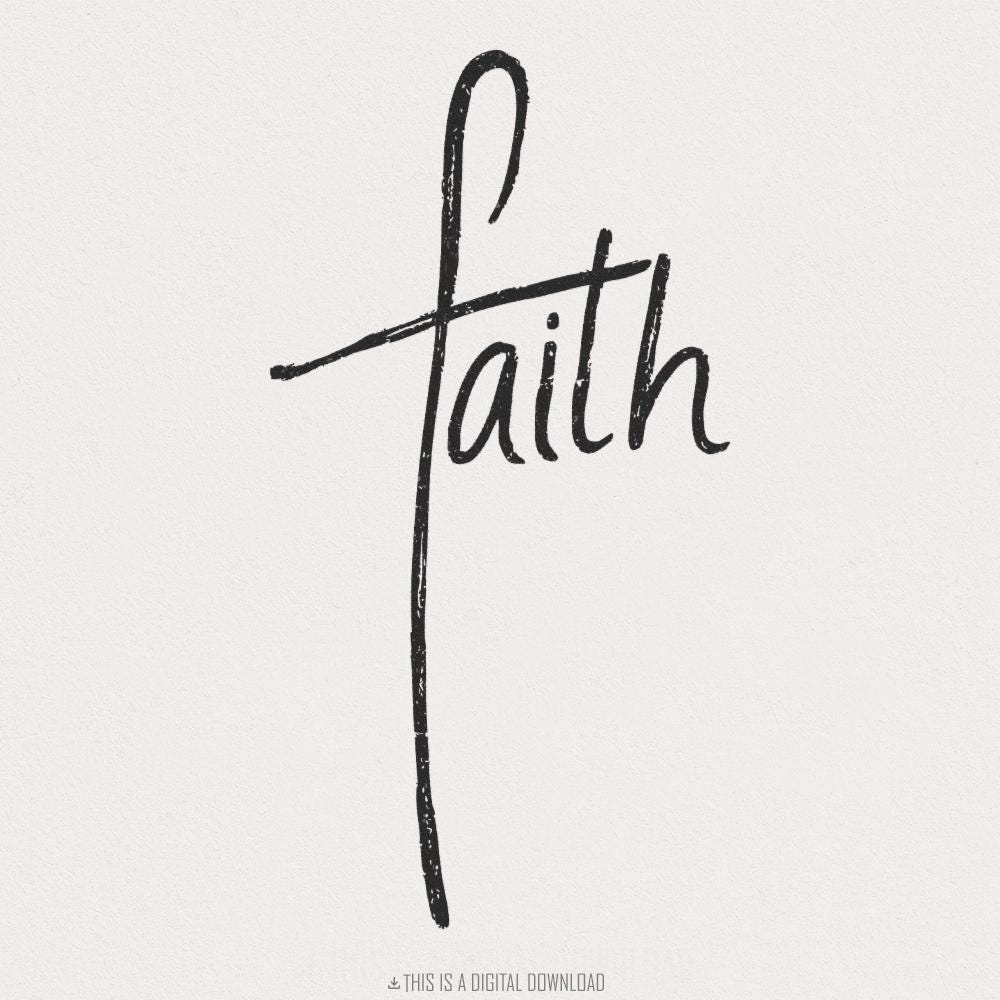 Faith Cross png, Faith Clipart - 300 DPI Design for T-Shirt